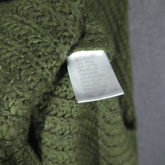 Miracle USA Women's Green Knit Sweater M/L Pullover V-Neck Long Sleeve Pockets - Picture 5 of 11
